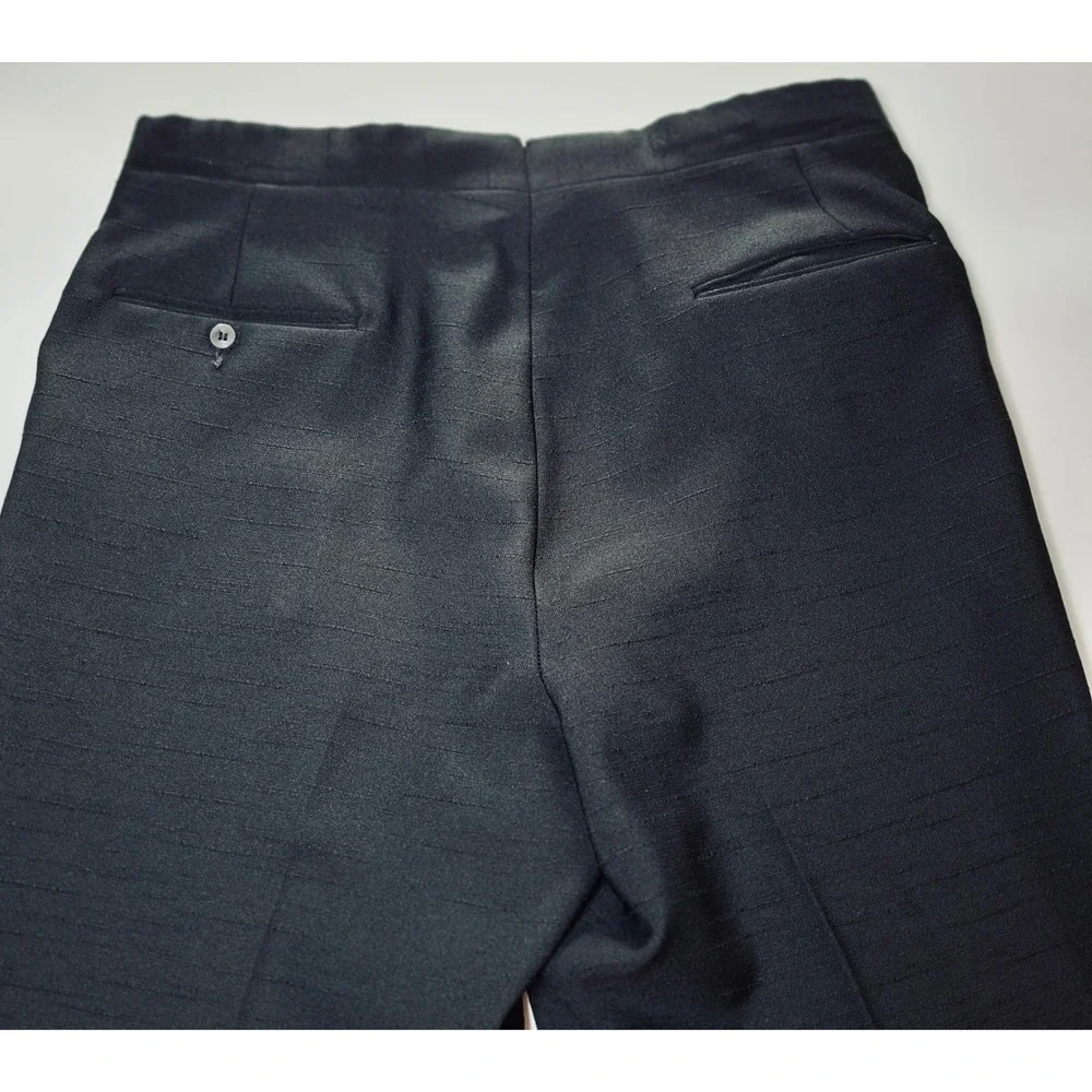 Vintage 70s‎ Petrocelli 3 Piece Suit Mens 40R Black Vest Pants Disco
